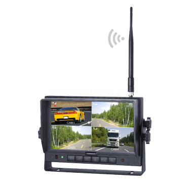 7 inch HD 2.4GHz Digital Wireless Vehicle Quad-view Monitor