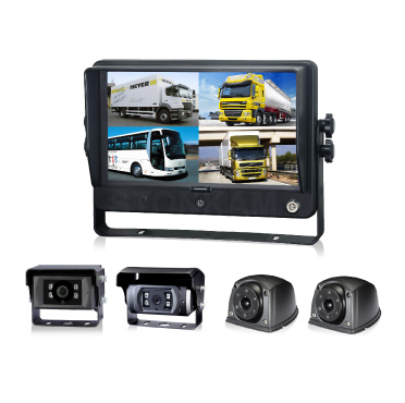 9 inch HD in-vehicle 4-channel recording monitor system