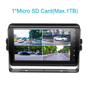 STONKAM 10.1 inch Waterproof Quad-View Vehicle Recording Monitor