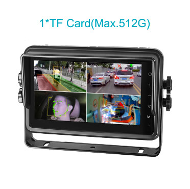 7-inch intelligent pedestrian & vehicle detection and warning wireless vehicle monitoring and video-recording display