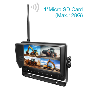 9 inch Wireless Vehicle Video Surveillance TFT LCD Monitor